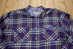 Vintage 1990s Northwest Blue Plaid Flannel Button Up Shirt - XL