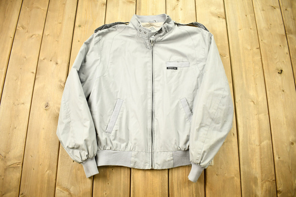 Vintage 1990s Members Only Light Blue Windbreaker Jacket