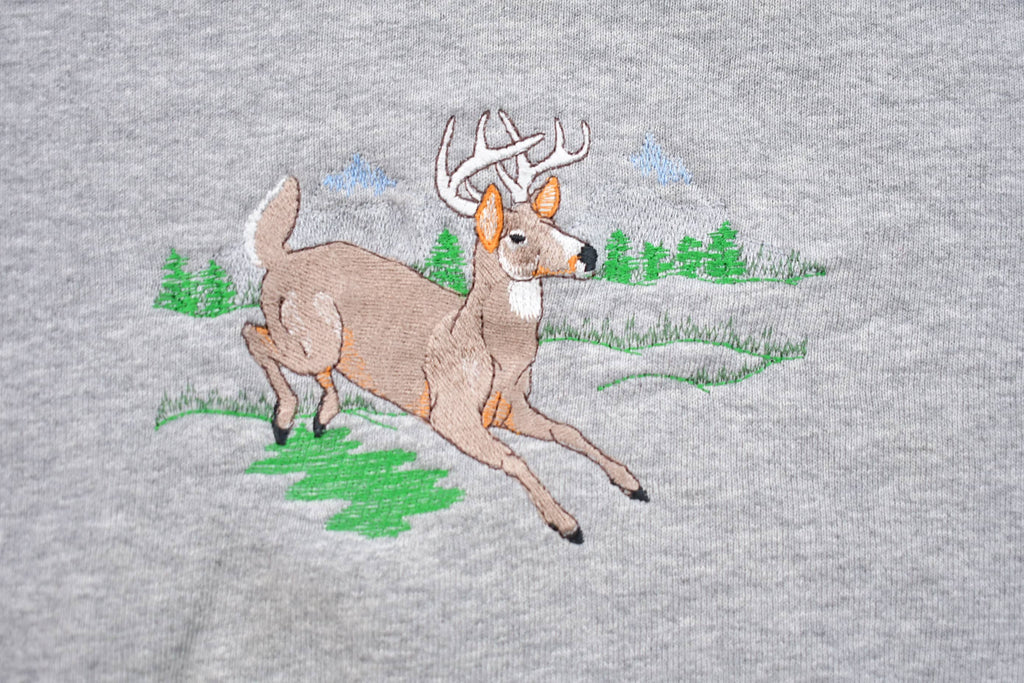 Vintage 1990s Deer Animal Crewneck Sweatshirt