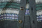Vintage 1990s Fine Line Knit Perfect Mild Distress Cardigan Sweater Vest Made In USA