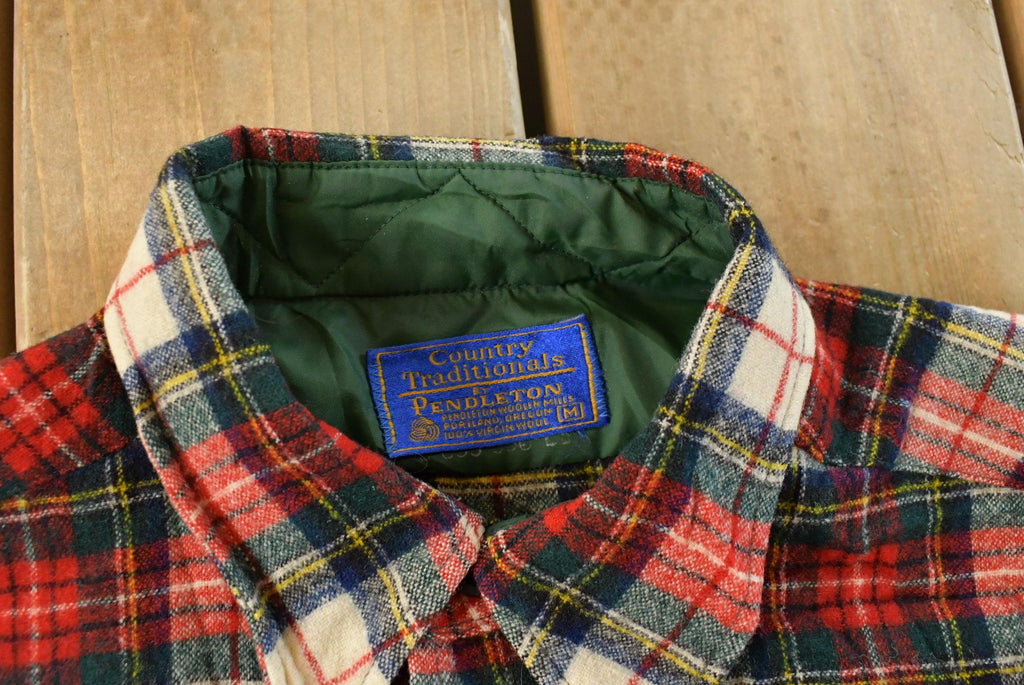 Vintage 1980s Pendleton Wool Flannel Button Up Shirt Men's M