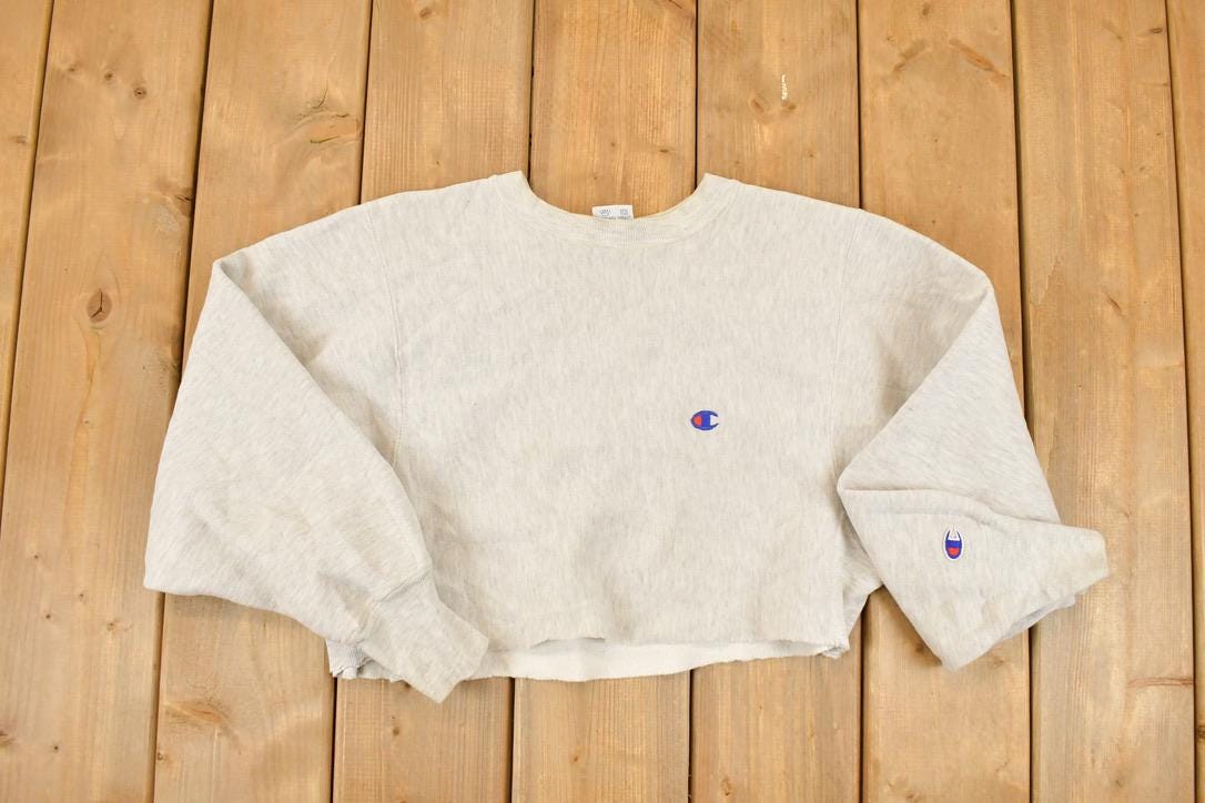 Vintage Y2K Champion Reverse Weave Cropped Crewneck Sweatshirt Womens Cropped M