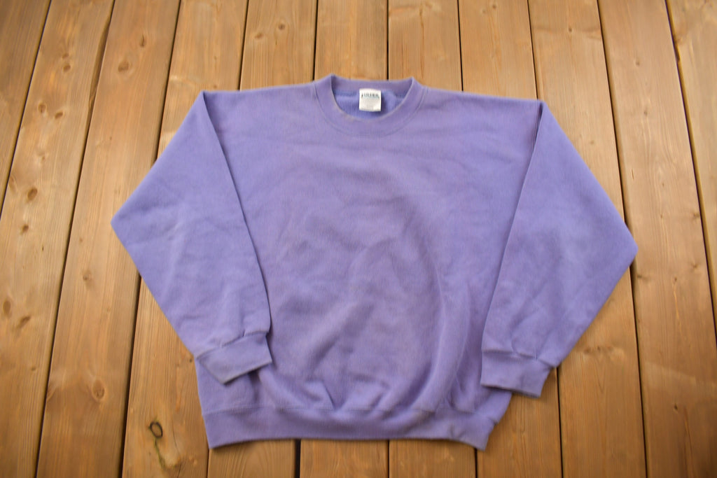 Vintage 1990s Tultex Purple Blank Crewneck Sweatshirt