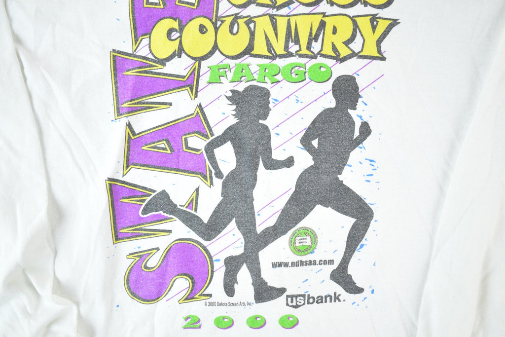 Vintage Y2K Fargo State Cross Country Running Crewneck Sweatshirt Mens M