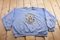 Vintage 1990s Sunshine Theme Floral Graphic Crewneck Sweater
