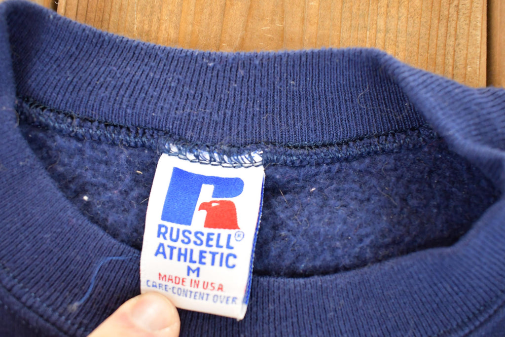 Vintage 1990s Virginia Russell Athletics Big Text Logo Crewneck Sweatshirt Men's M