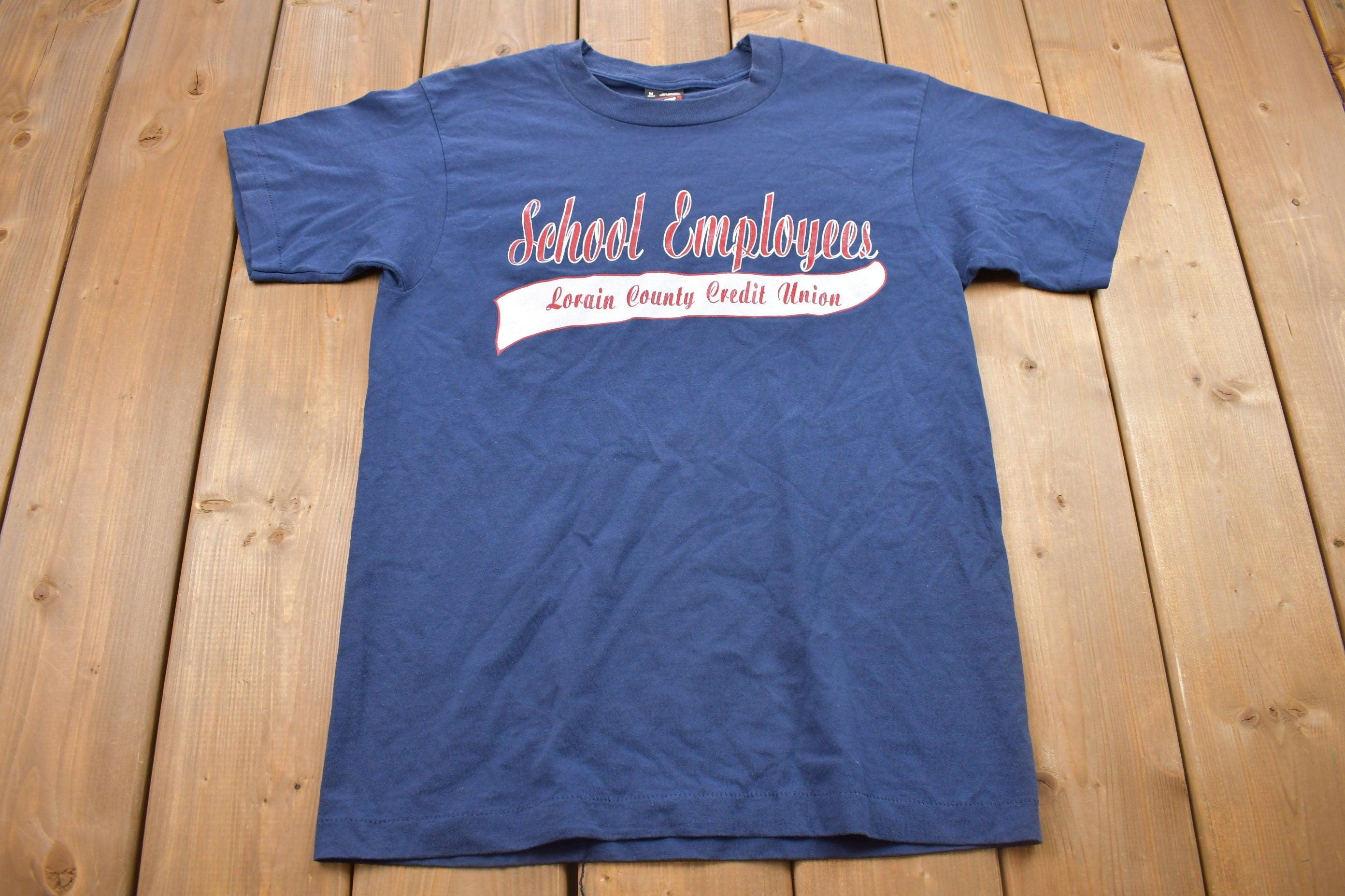 Vintage 1990s School Employees Union Graphic T Shirt