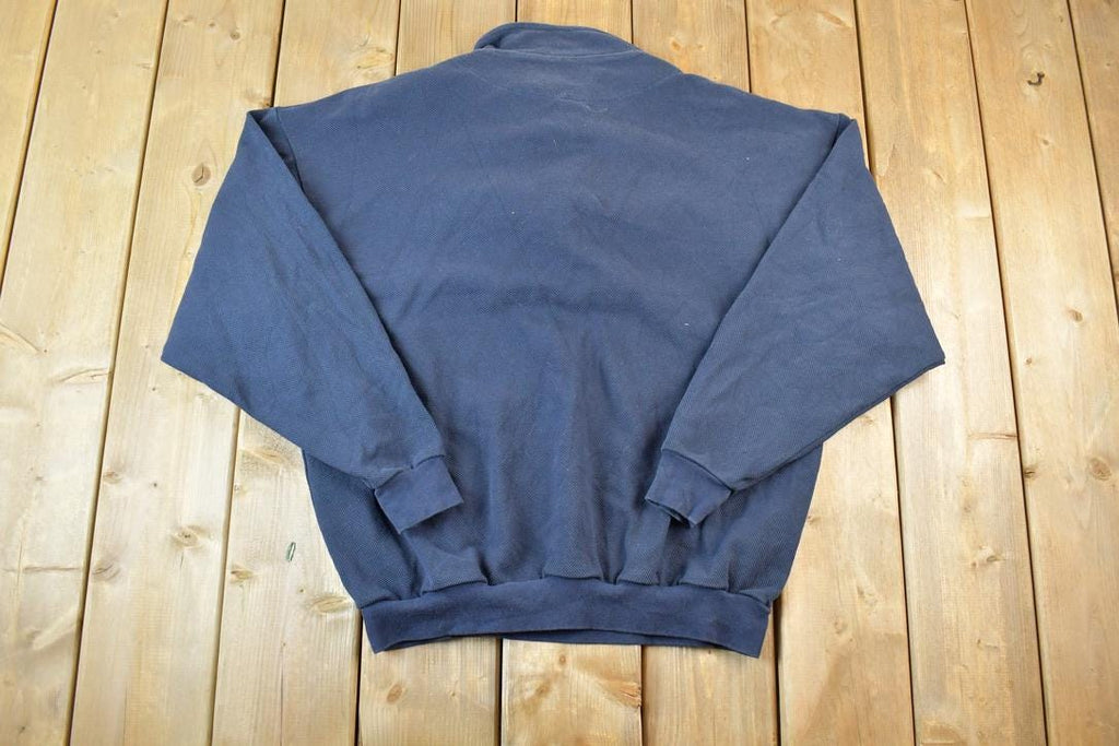 Vintage 1990s Ash City Quarter Button Crewneck Sweatshirt