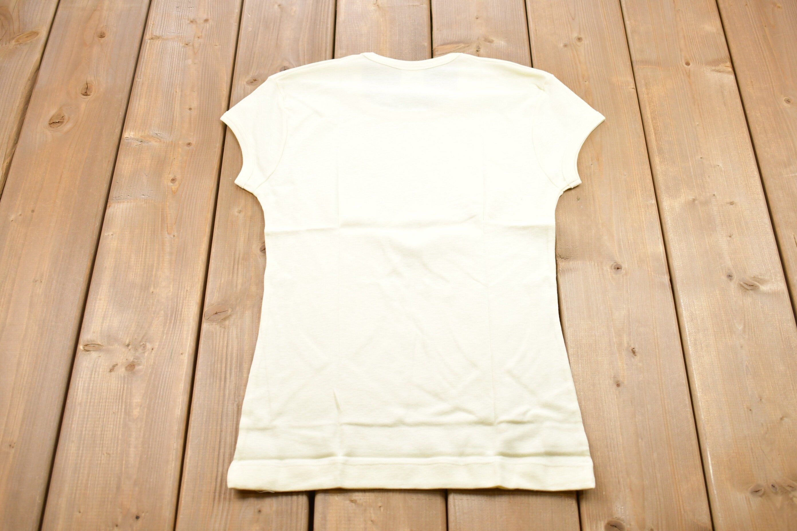 Vintage 1970s Basic Beige T-Shirt