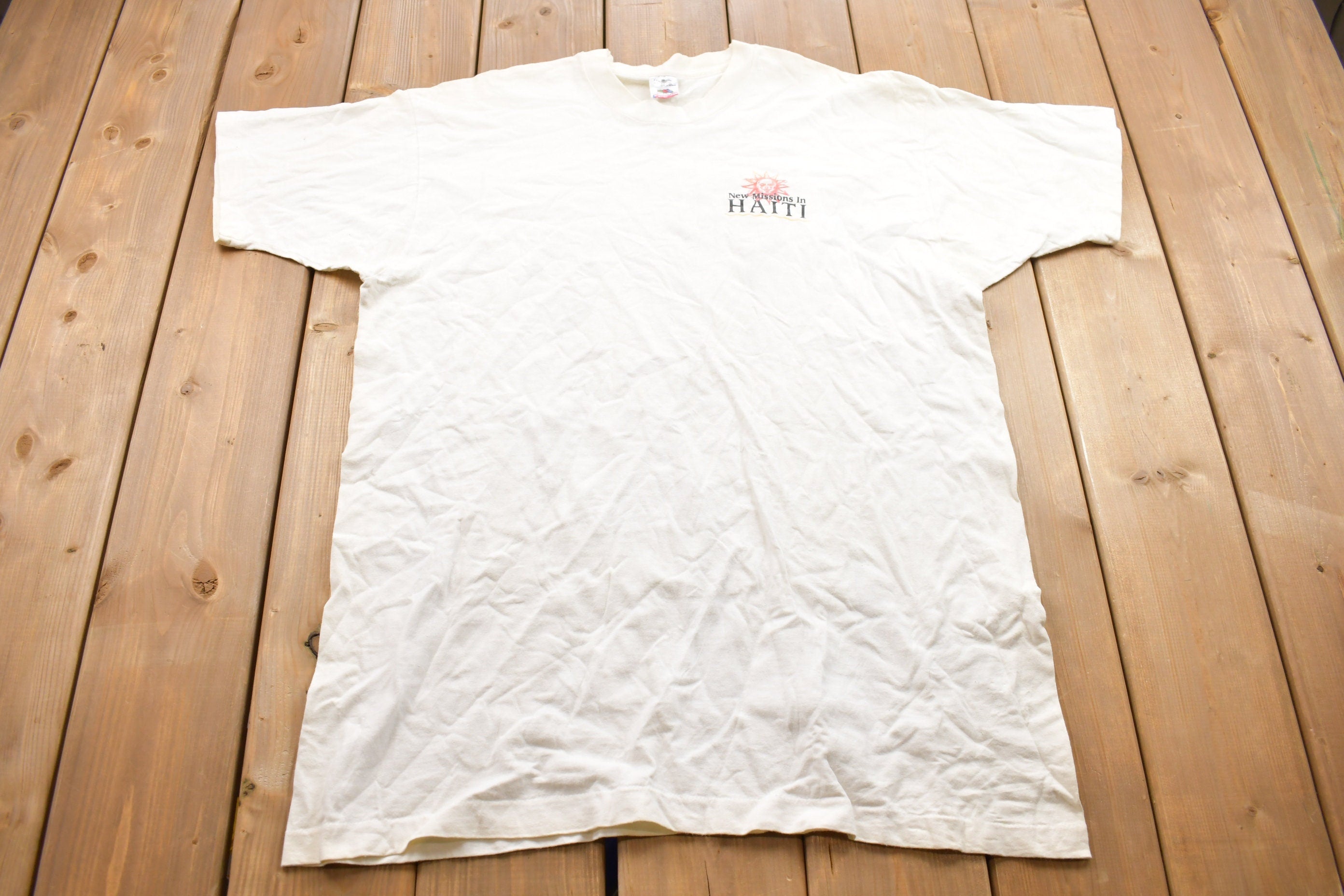 Vintage 1990s Missions in Haiti Souvenir T Shirt