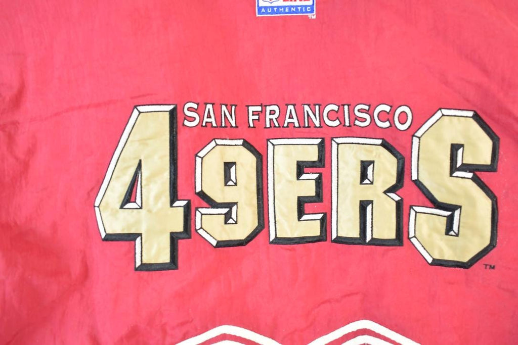 Vintage 1990s San Francisco 49ers Pro Line Logo Authentic NFL Football Quarter Zip Pullover Jacket