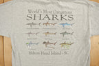 Vintage 1990s Hilton Head Sharks Souvenir T Shirt