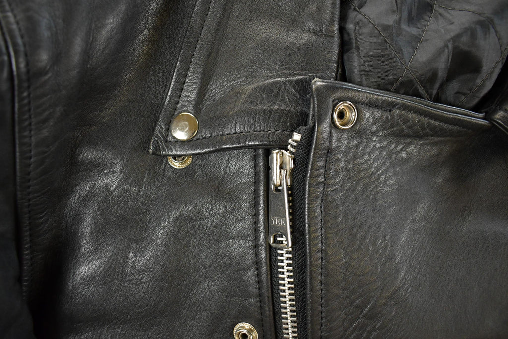 Vintage 1990s Jarvis Bond Leather Biker Jacket Men's Large