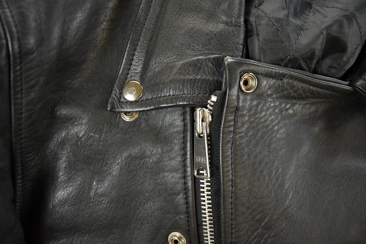 Vintage 1990s Jarvis Bond Leather Biker Jacket Men's Large