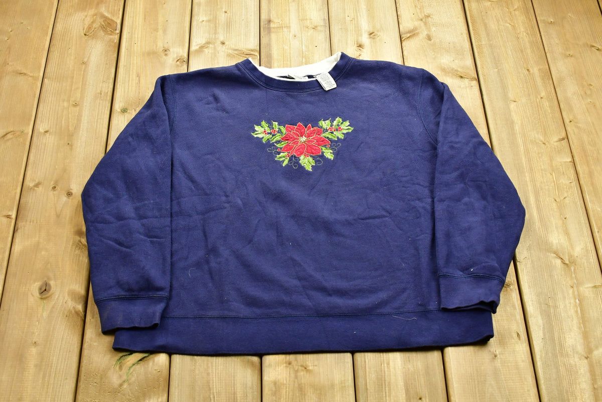 90s Flower Print Crewneck