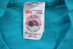 Vintage 1990s Fruit of the Loom Blank Turquoise T Shirt