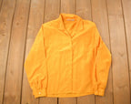 Vintage 1990s Avon Fashions Blank Yellow Button Up Shirt