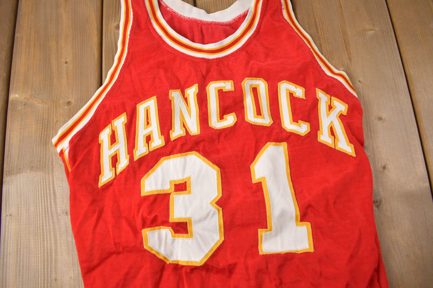 Vintage 1970s Hancock #31 Basketball Jersey / Sportswear / Made In USA / True Vintage / Streetwear / Rawlings Jersey