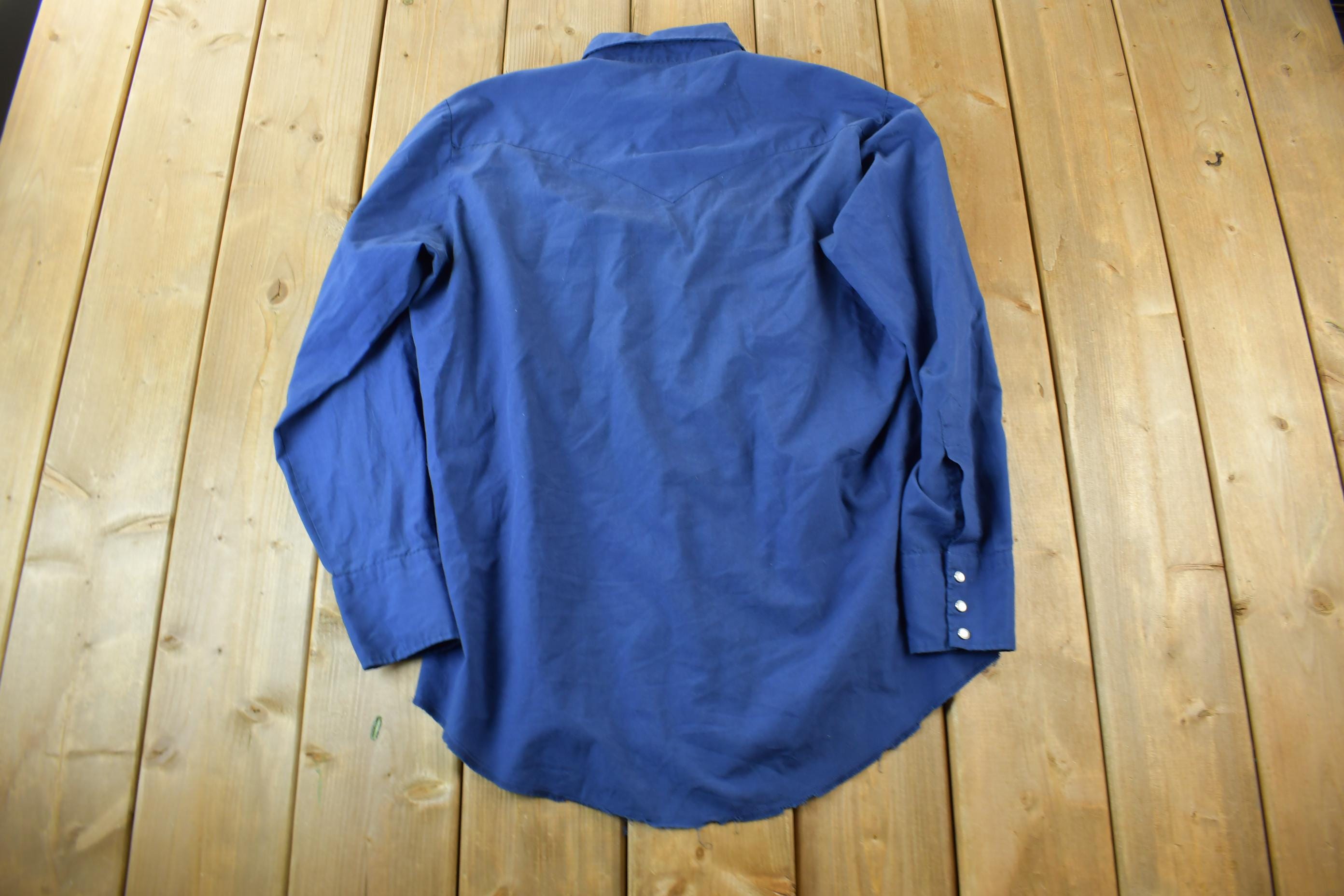 Vintage 1970s Chute #1 Western Wear Pearl Snap Embroidered Button Up Shirt  Made In USA  Size Large  True Vintage  Cowboy Shirt