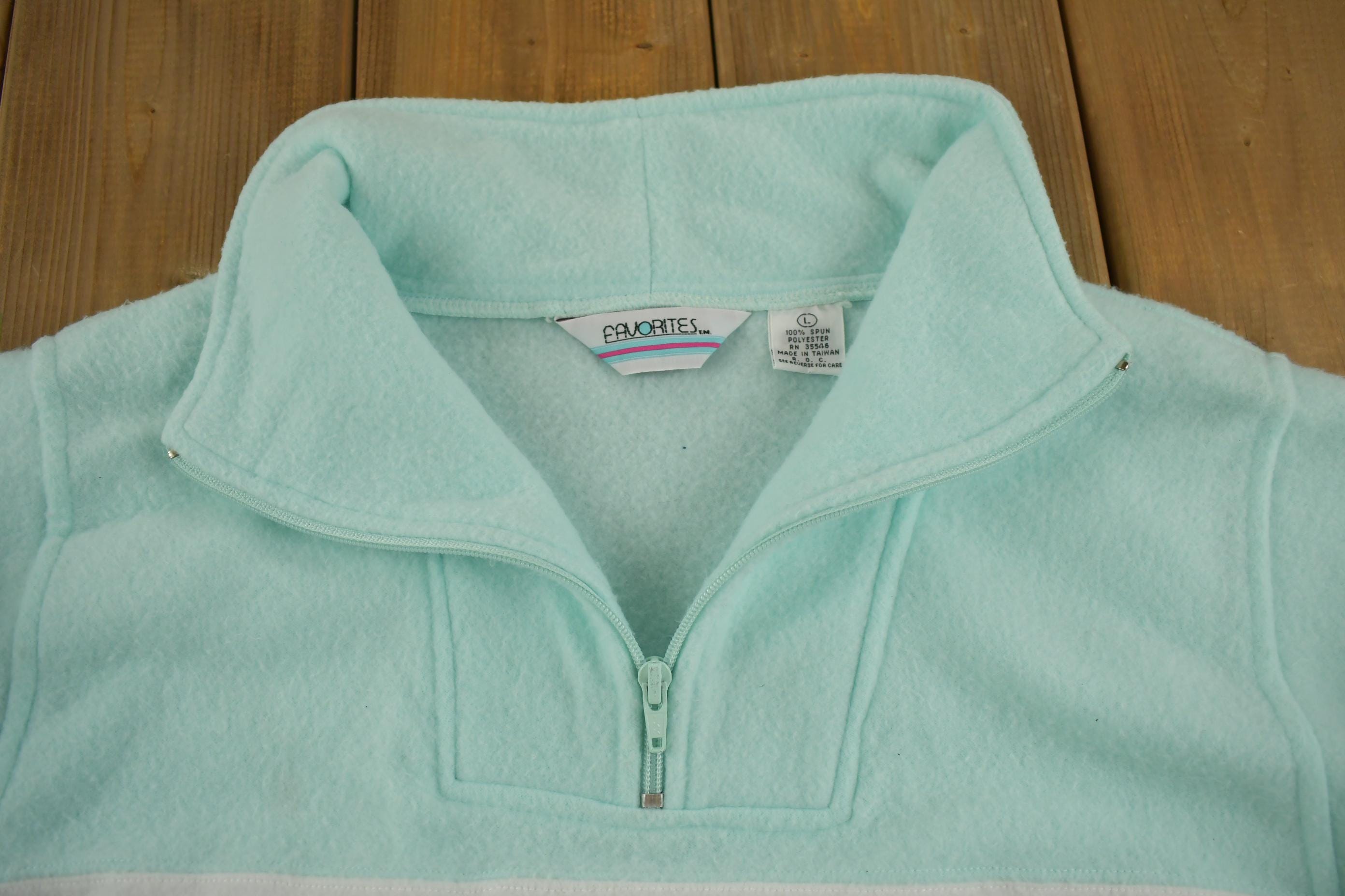 Vintage 1980s Favorites Fleece Quater-Zip Sweater
