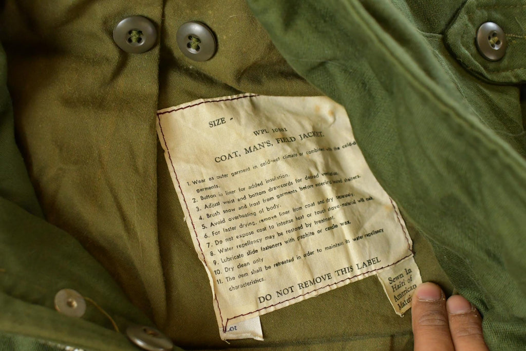 Vintage 1980s M-65 Military Cold Weather Field Coat Men's Large