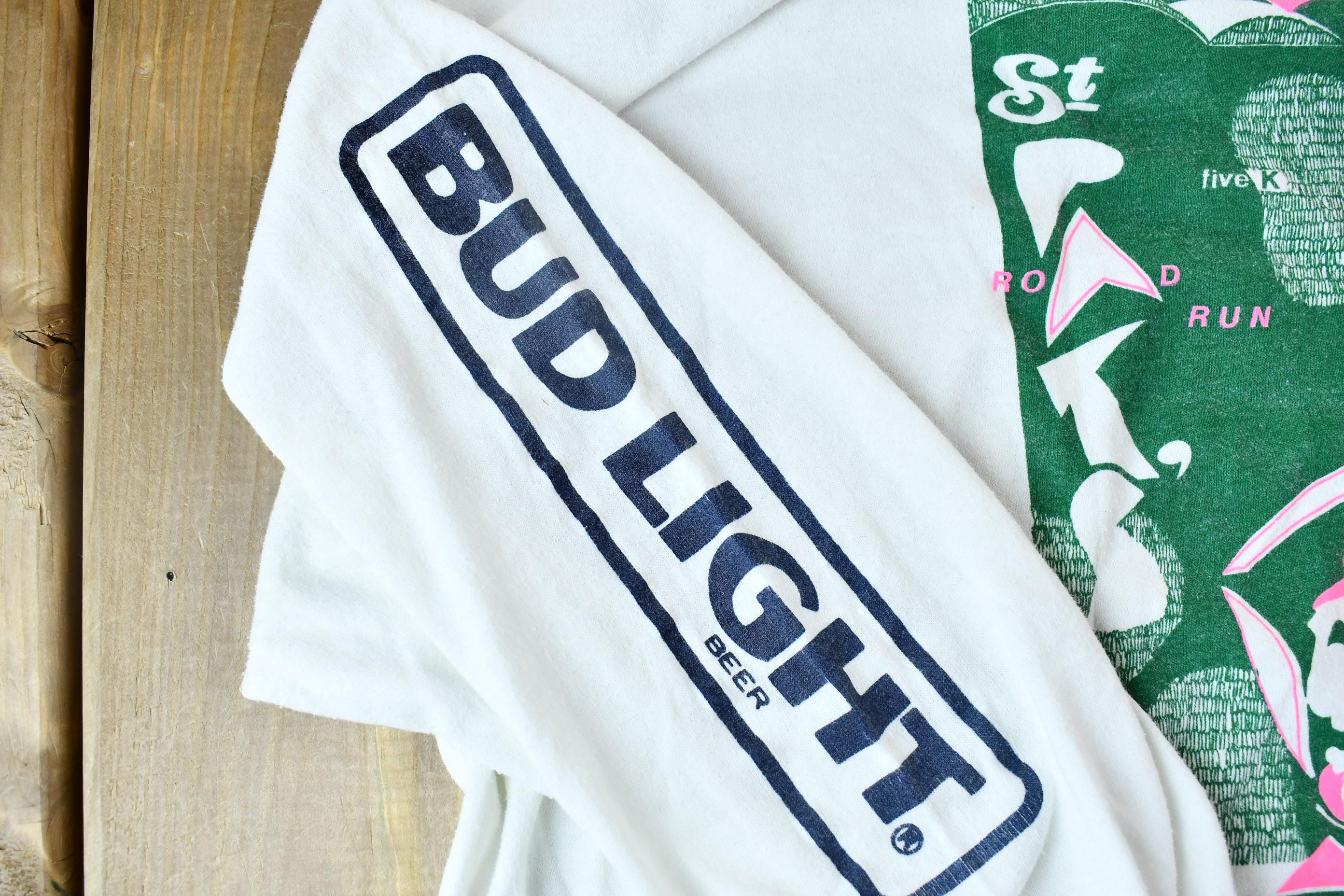 Vintage 1990 St. Patrick's Day 5K Road Run Long Sleeve Graphic T-Shirt