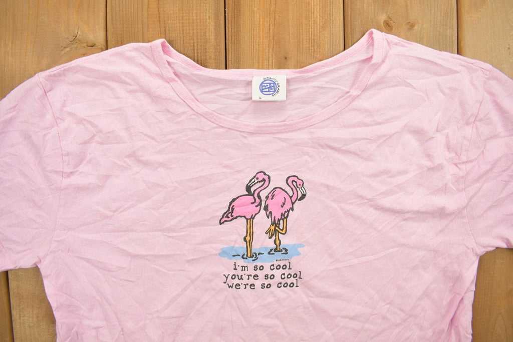 Vintage 1990s Pink Flamingo Graphic T-Shirt