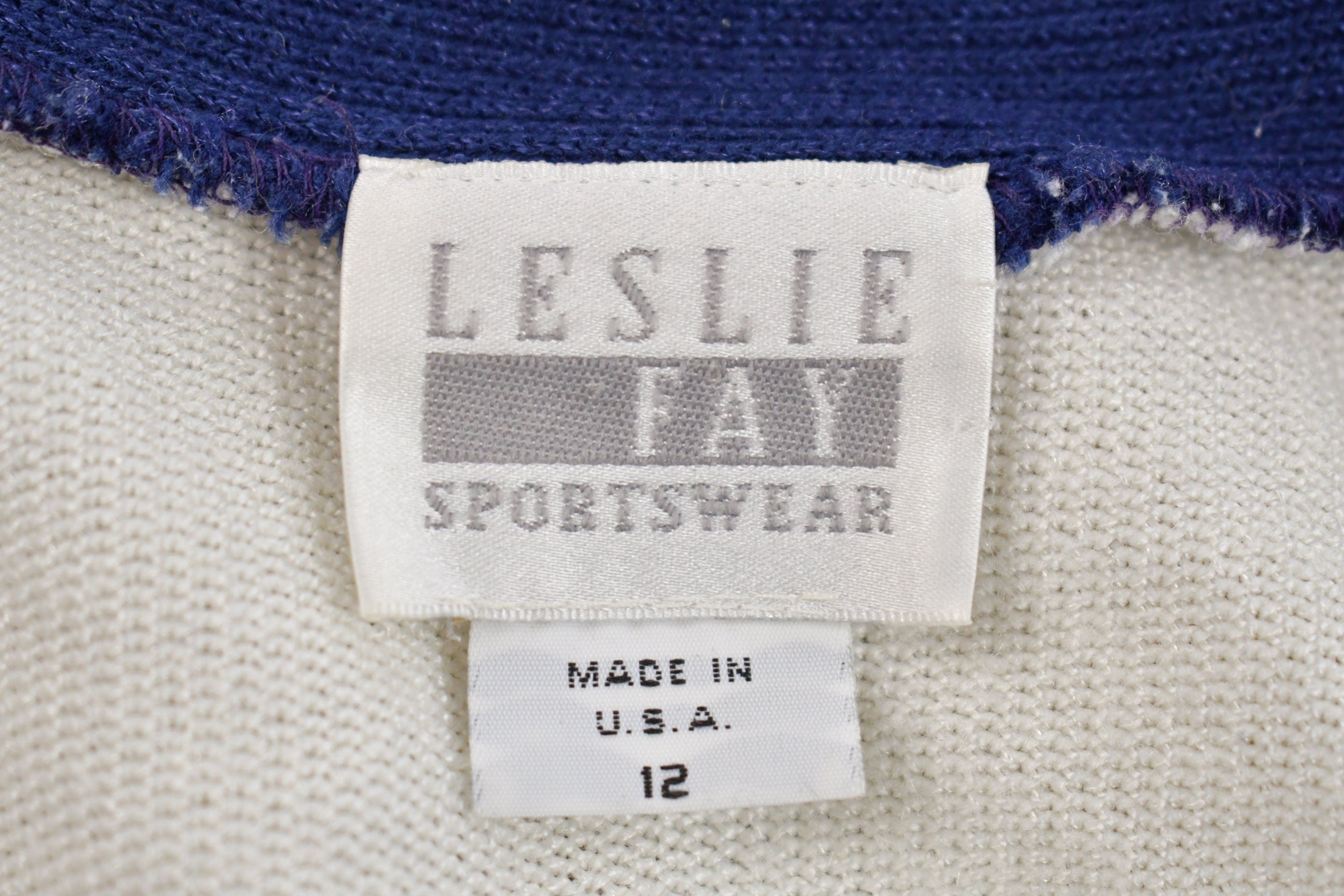 Vintage 1980s Leslie Fay Knitted Cardigan Sweater