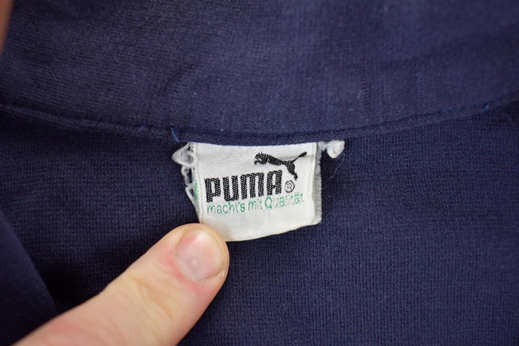 Vintage 1990s Puma Full Zip Mock Neck Sweatshirt