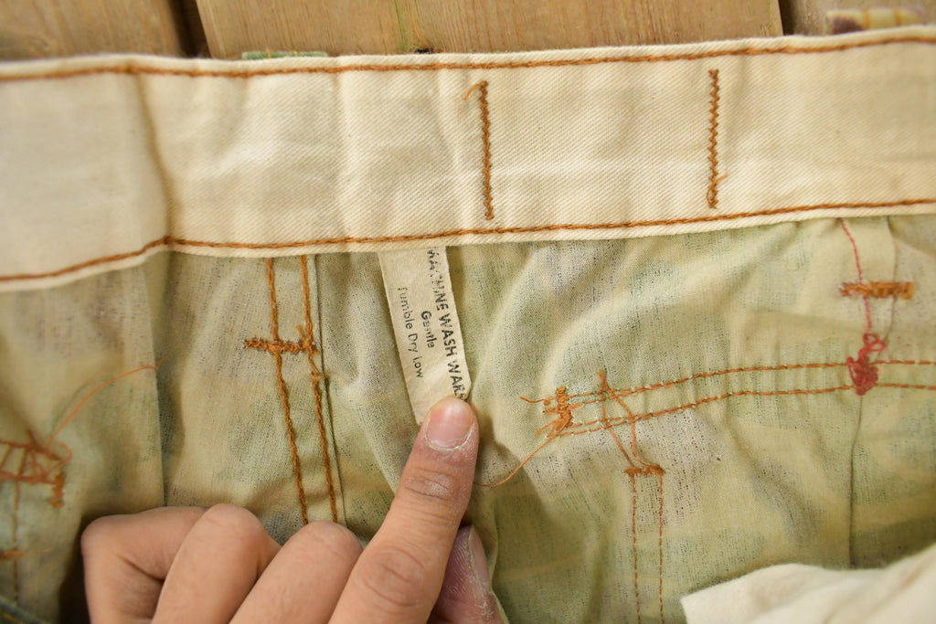 Vintage 1960s Saftbak Duck Camo Hunting Pants Men's 37 x 30 /