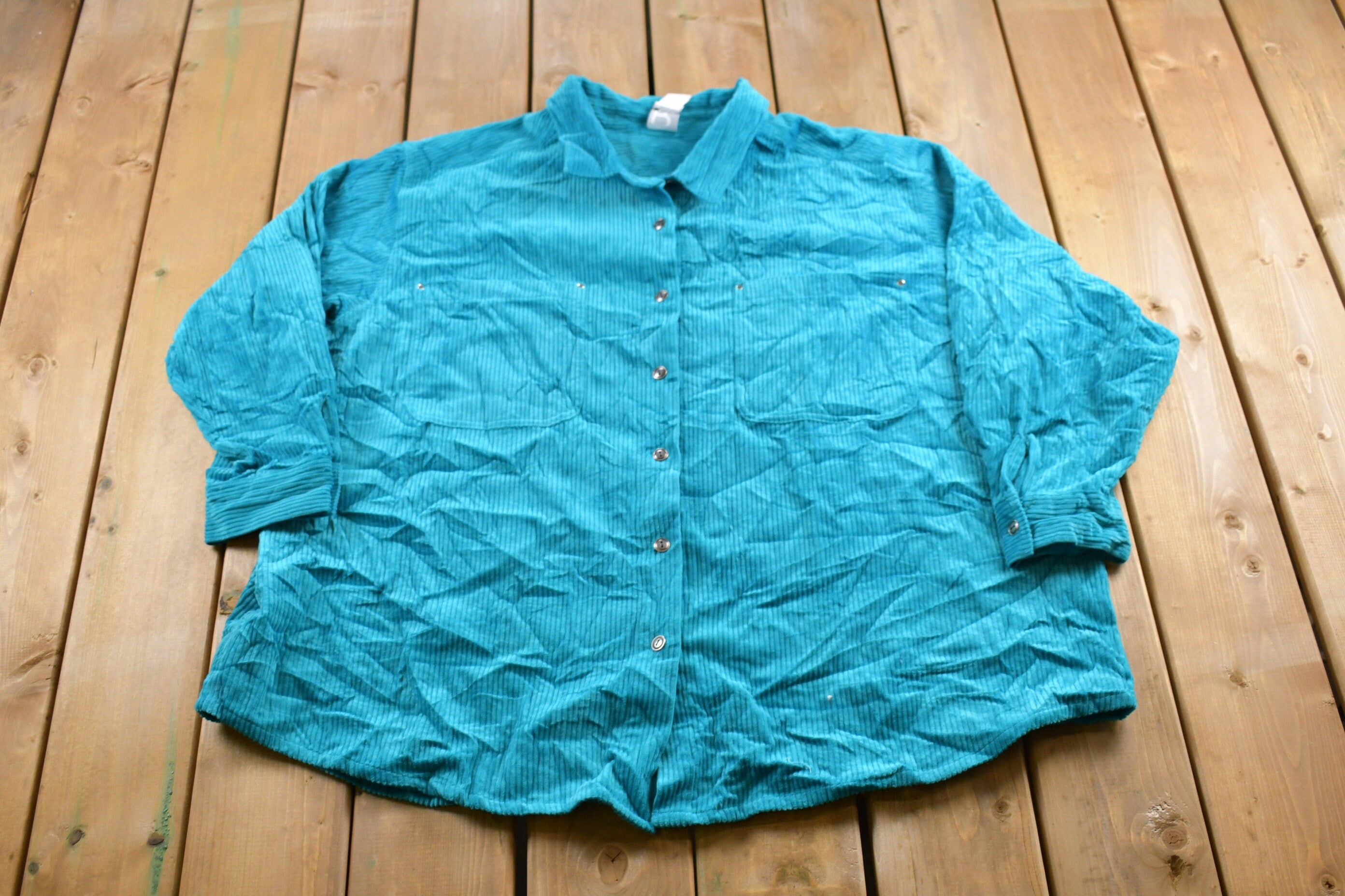 Vintage 1990s Roaman's Corduroy Button Up Shirt