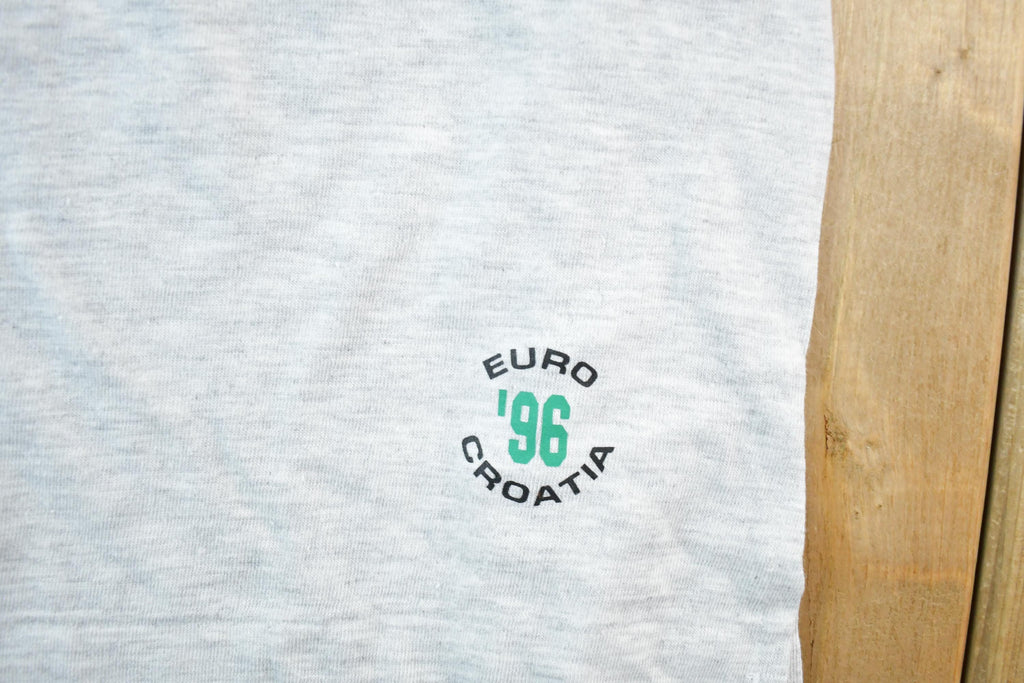 Vintage 1996 Softwear Deadstock Euro Croatia Souvenir Soccer T-Shirt Mens XL