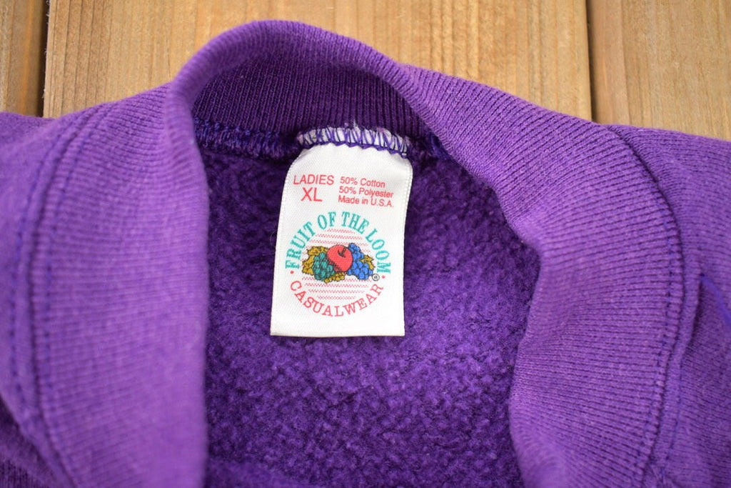 Vintage 1990s Blank Fruit Of The Loom Raglan Crewneck Sweatshirt