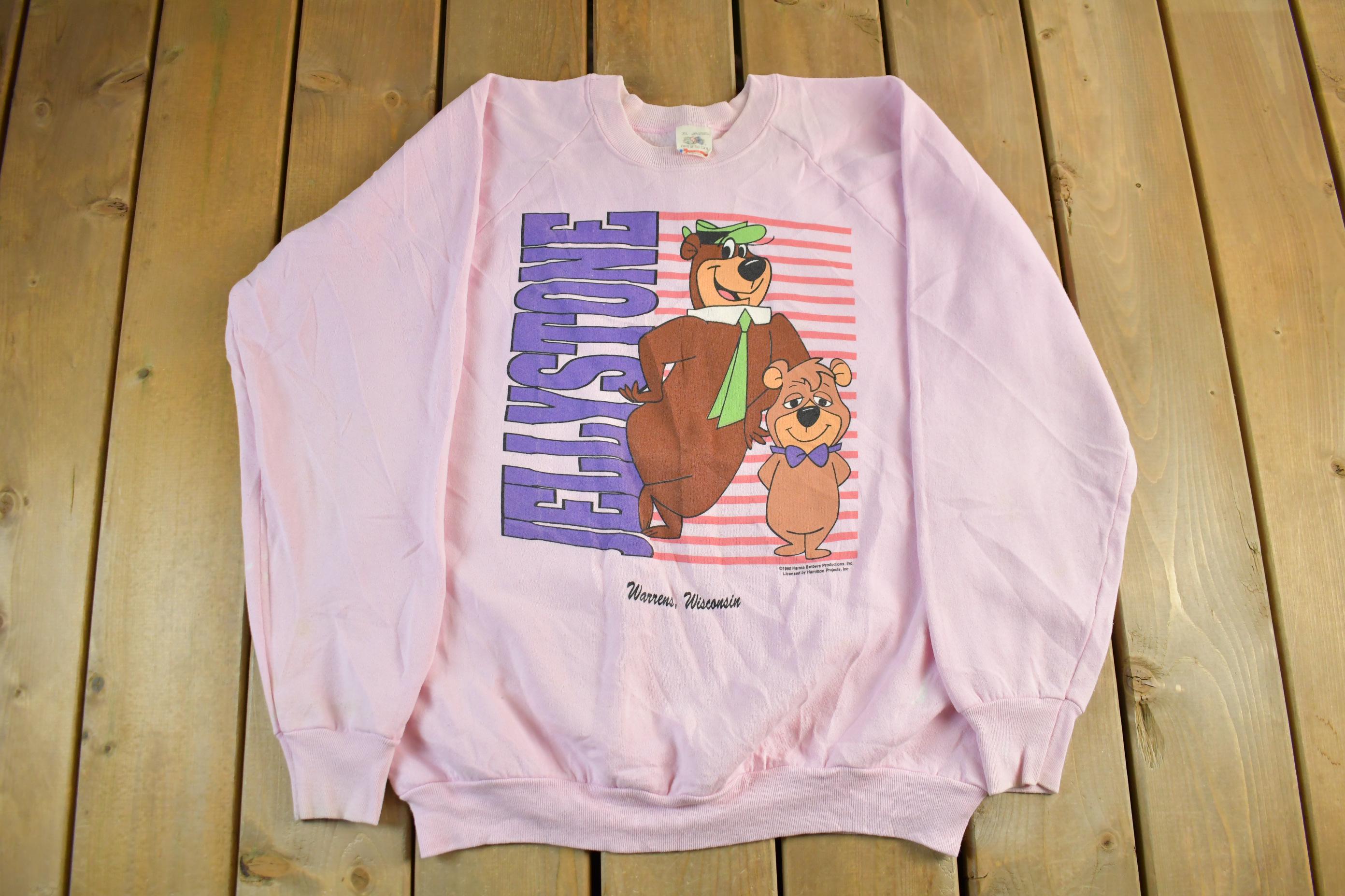 Vintage 1990 Yogi Bear Jelly Stone Park Crewneck Sweatshirt Men's Medium