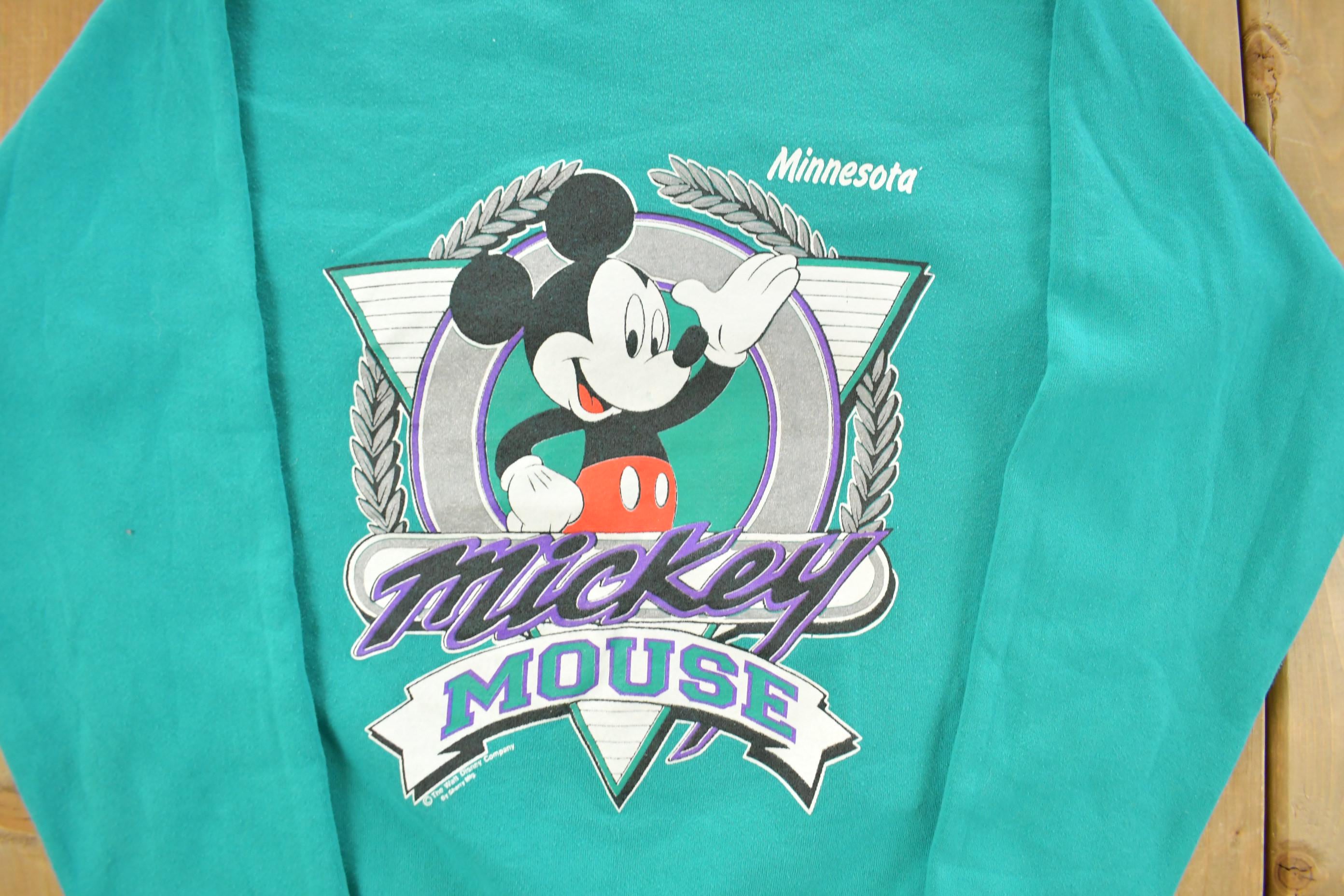 Vintage 1990s Mickey Mouse Disney Crewneck Sweatshirt Men's Medium