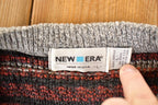 Vintage 1990s New Era Abstract Striped Knit Crewneck Sweater Men's L