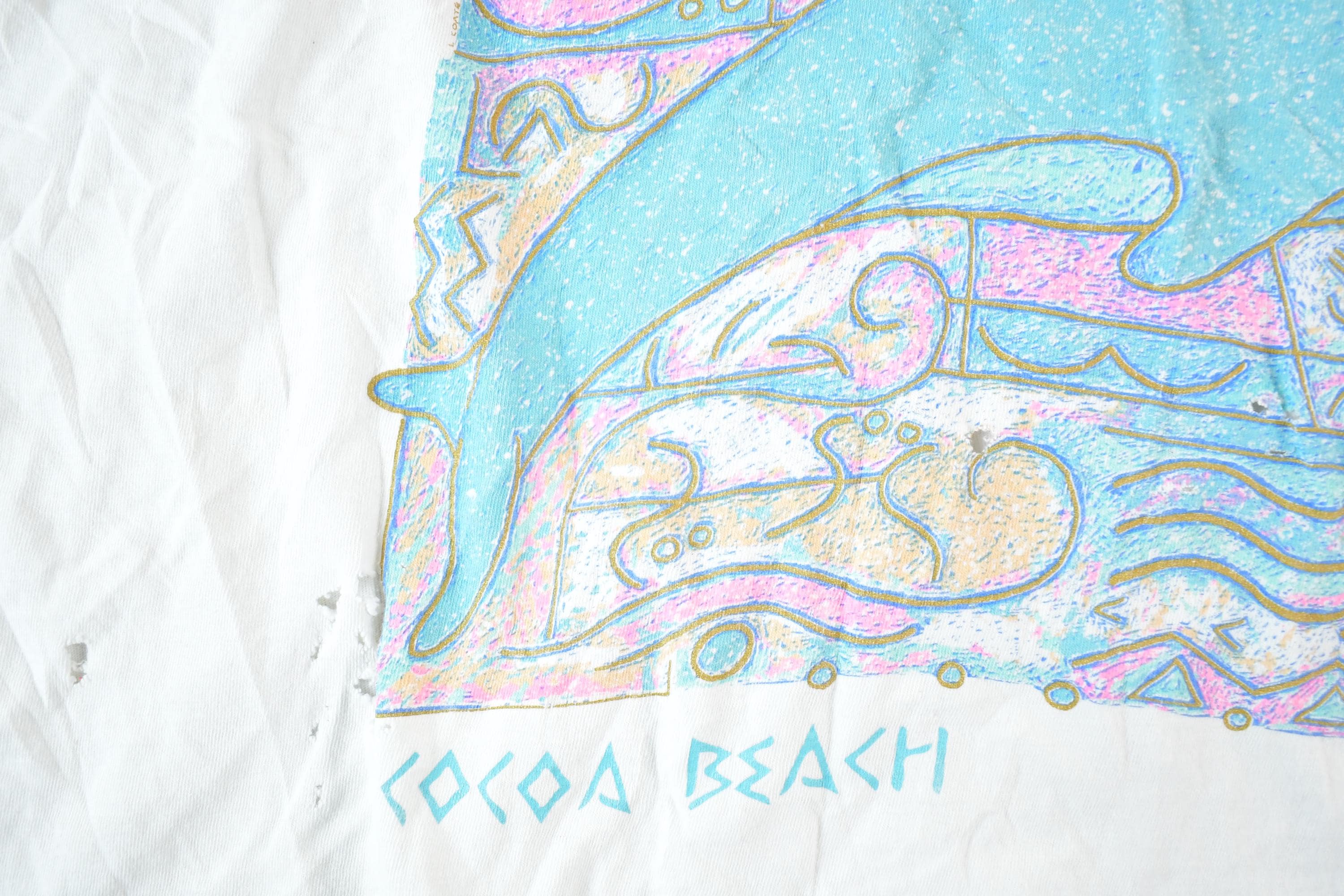 Vintage 1990s Cocoa Beach Dolphins Souvenir Tank Top Mens M