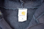 Vintage Distressed Black Blank Carhartt Fleece Lined Hoodie Sweatshirt