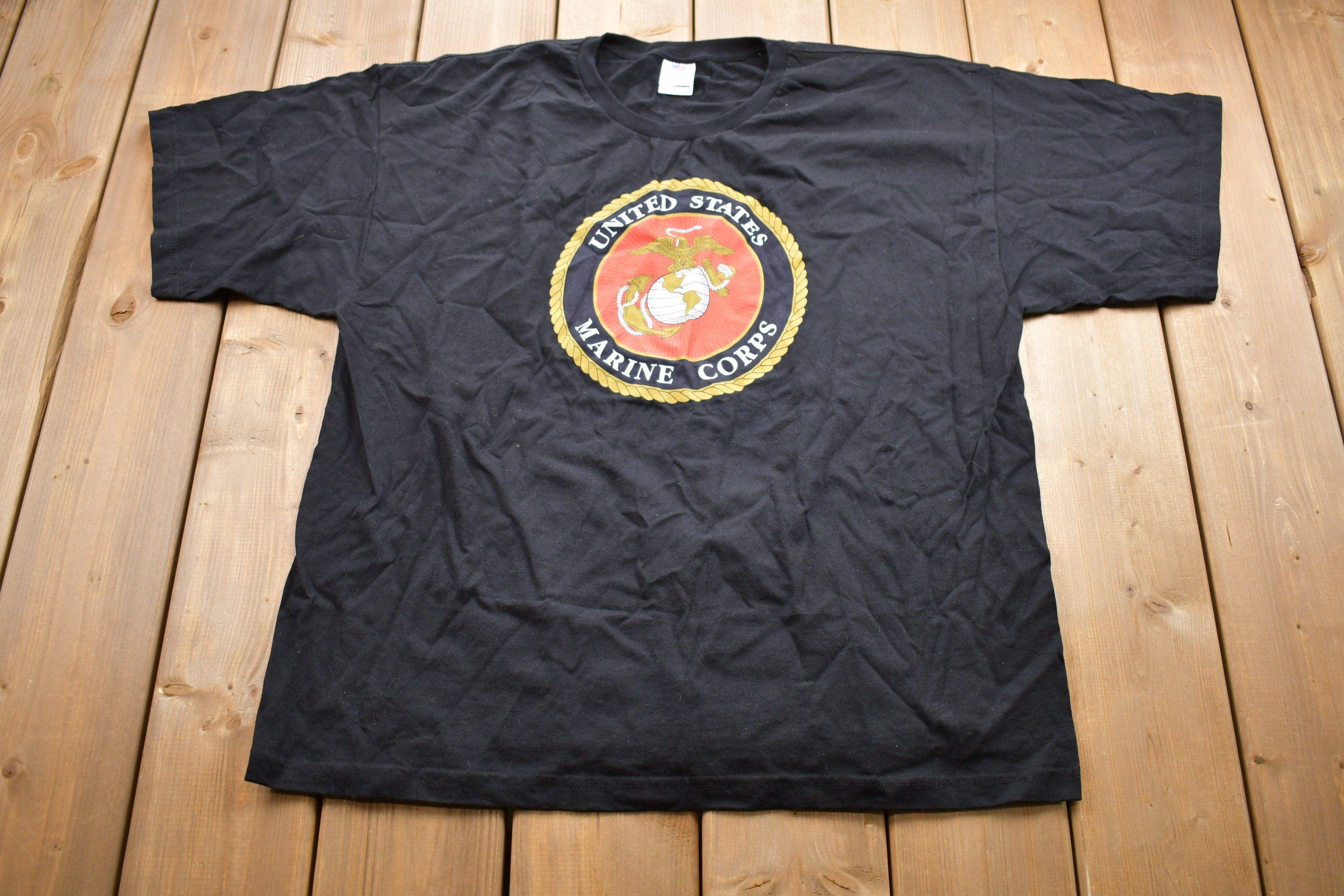 Vintage 1990s United States Marine Corp Graphic T-Shirt