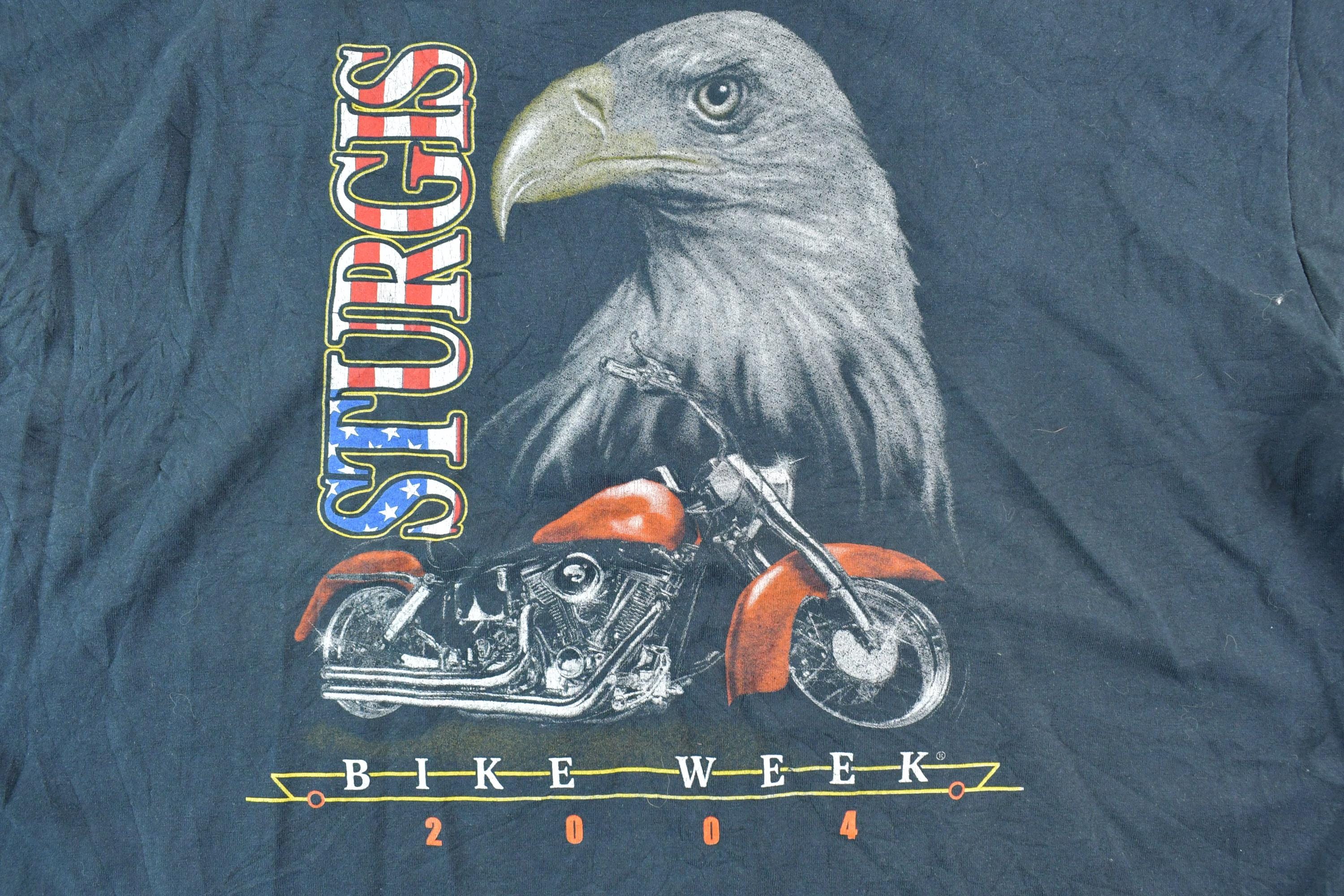 Vintage 2004 Sturgis Bike Week Harley Davidson Motorcycles T-Shirt Made In USA
