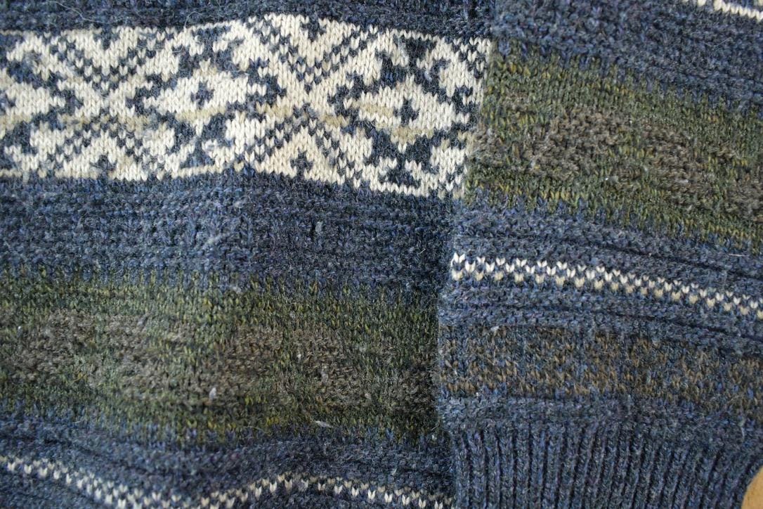 Vintage 1990s San Remo Knit Abstract Pattern Crewneck Sweater