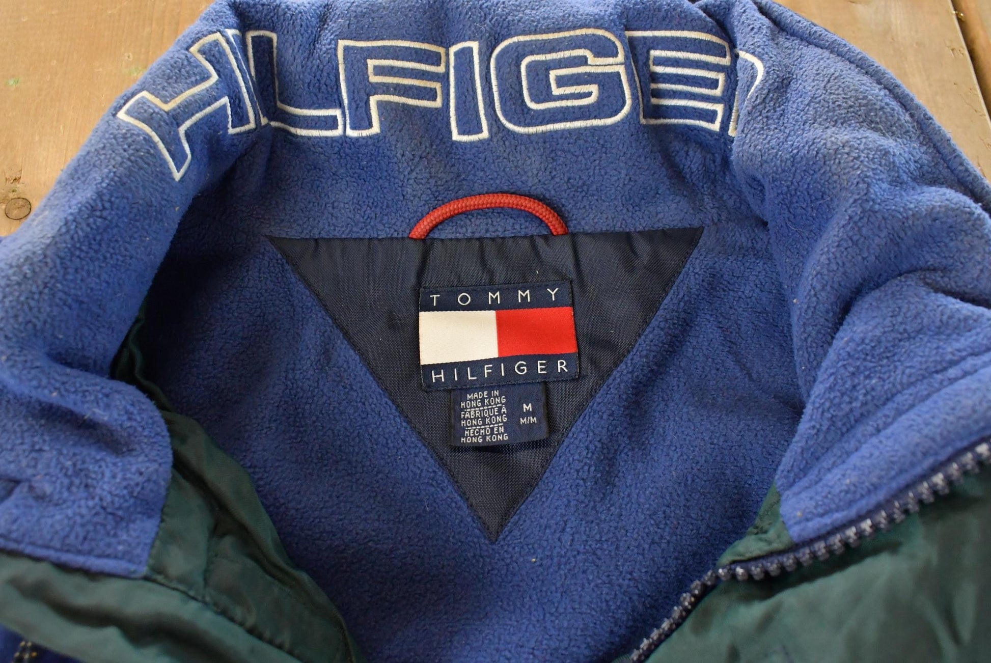 Vintage 1990s Tommy Hilfiger Full Zip Windbreaker Jacket Women's M  Embroidered  Streetwear  Vintage Tommy  90s Tommy  Cinched Waist