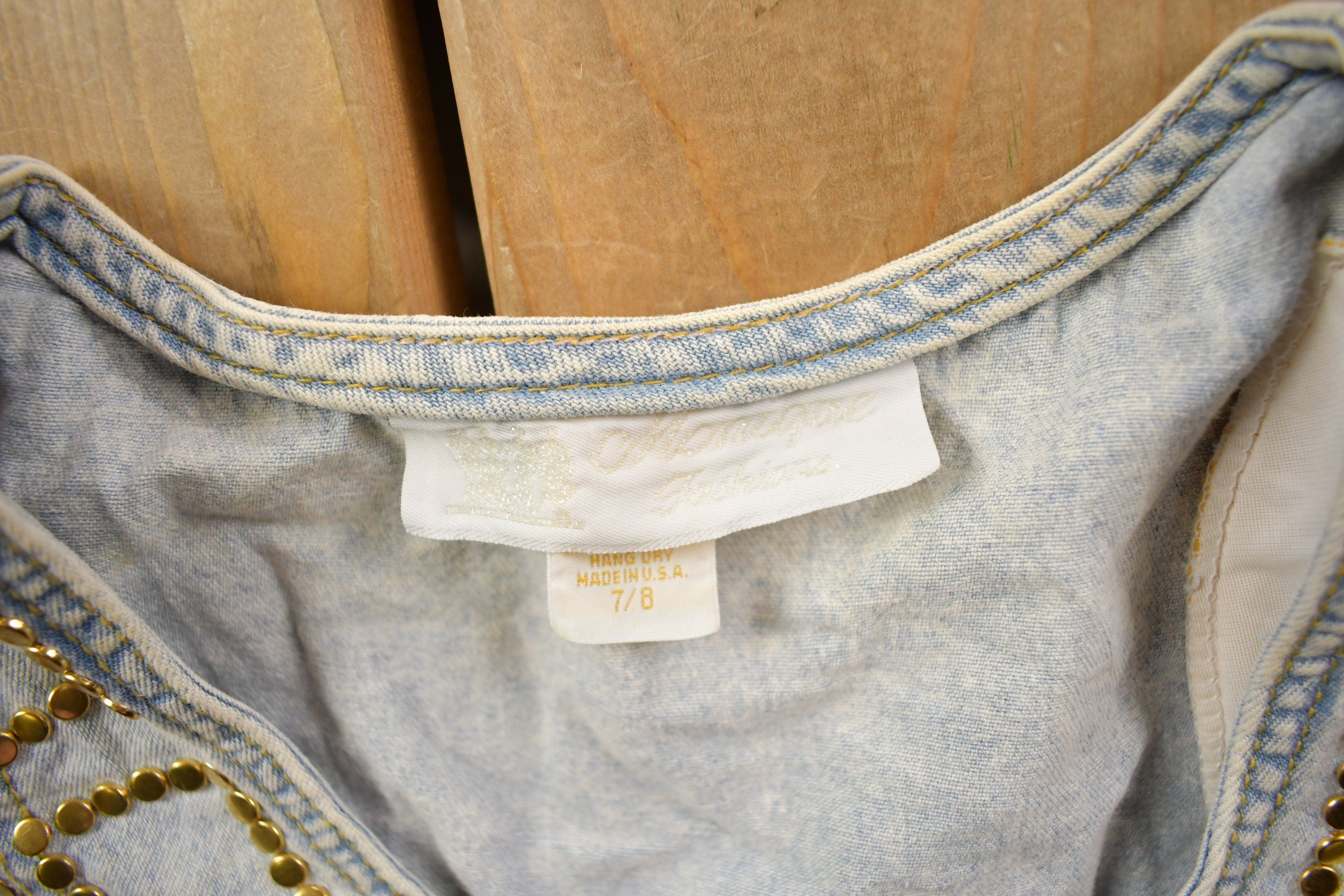 Vintage 1990s Denim Skirt & Shirt Set Size 7