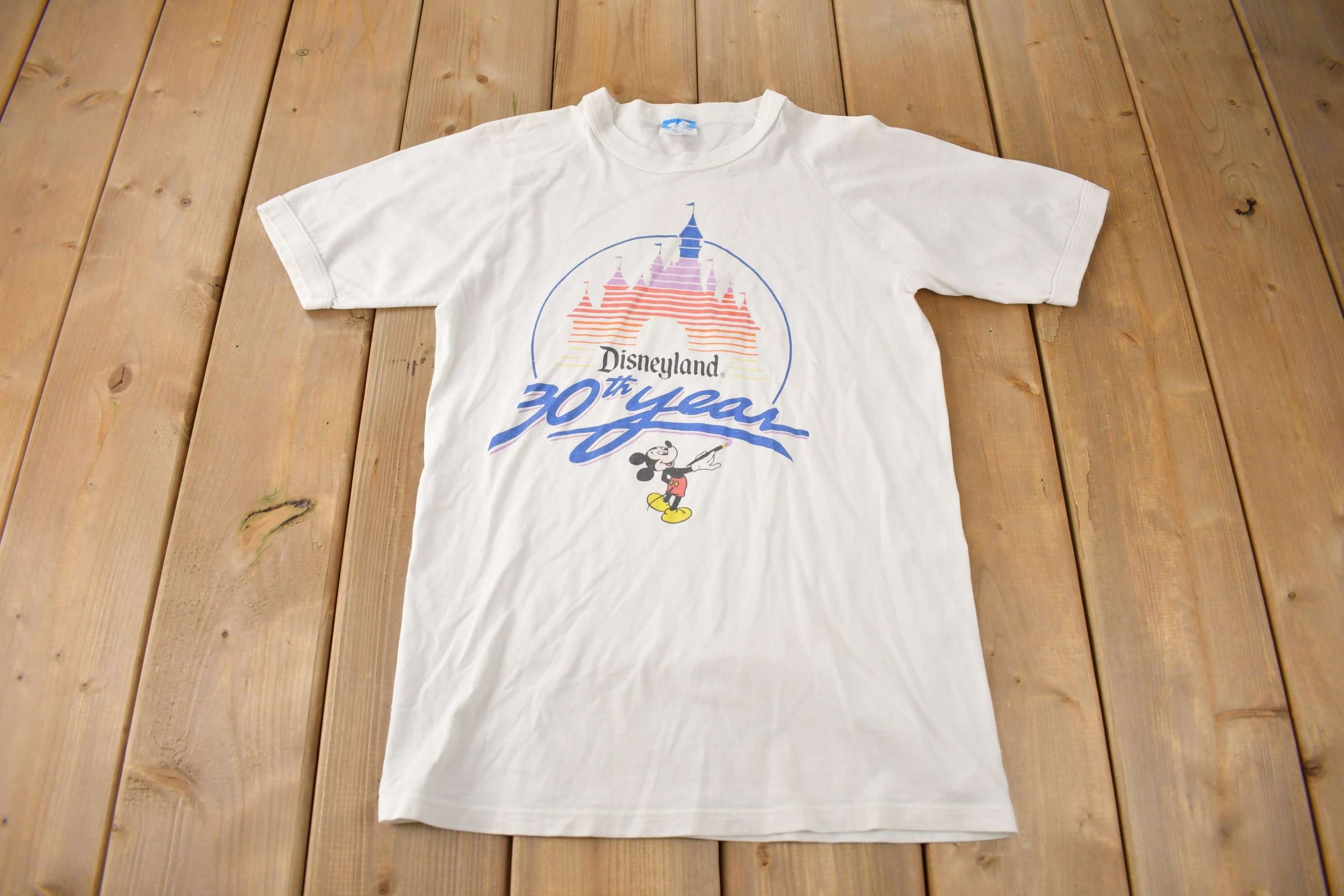 Vintage 1985 Disneyland 30th Anniversary Graphic T-Shirt Made In USA