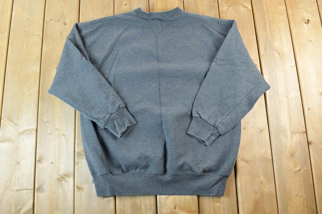 Vintage 1990s Members Mark Blank Dark Gray Crewneck Sweatshirt