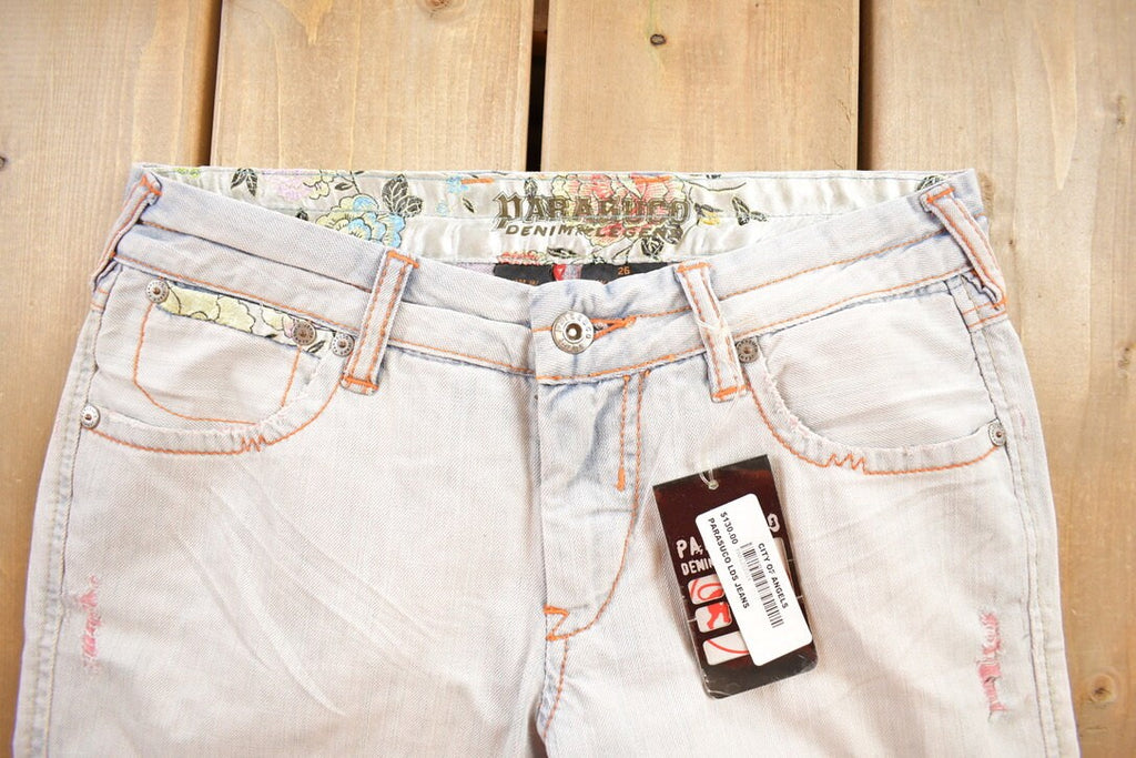 Vintage 1990s Parasuco Deadstock Jeans Size 26x32 / Embroidered / Fashion / Streetwear / Vintage Pants / Y2k Parasuco