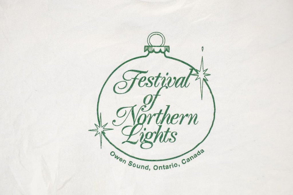 Vintage 1990s Festival Of Northern LIghts Owen Sound Christmas Crewneck Sweatshirt Men's L