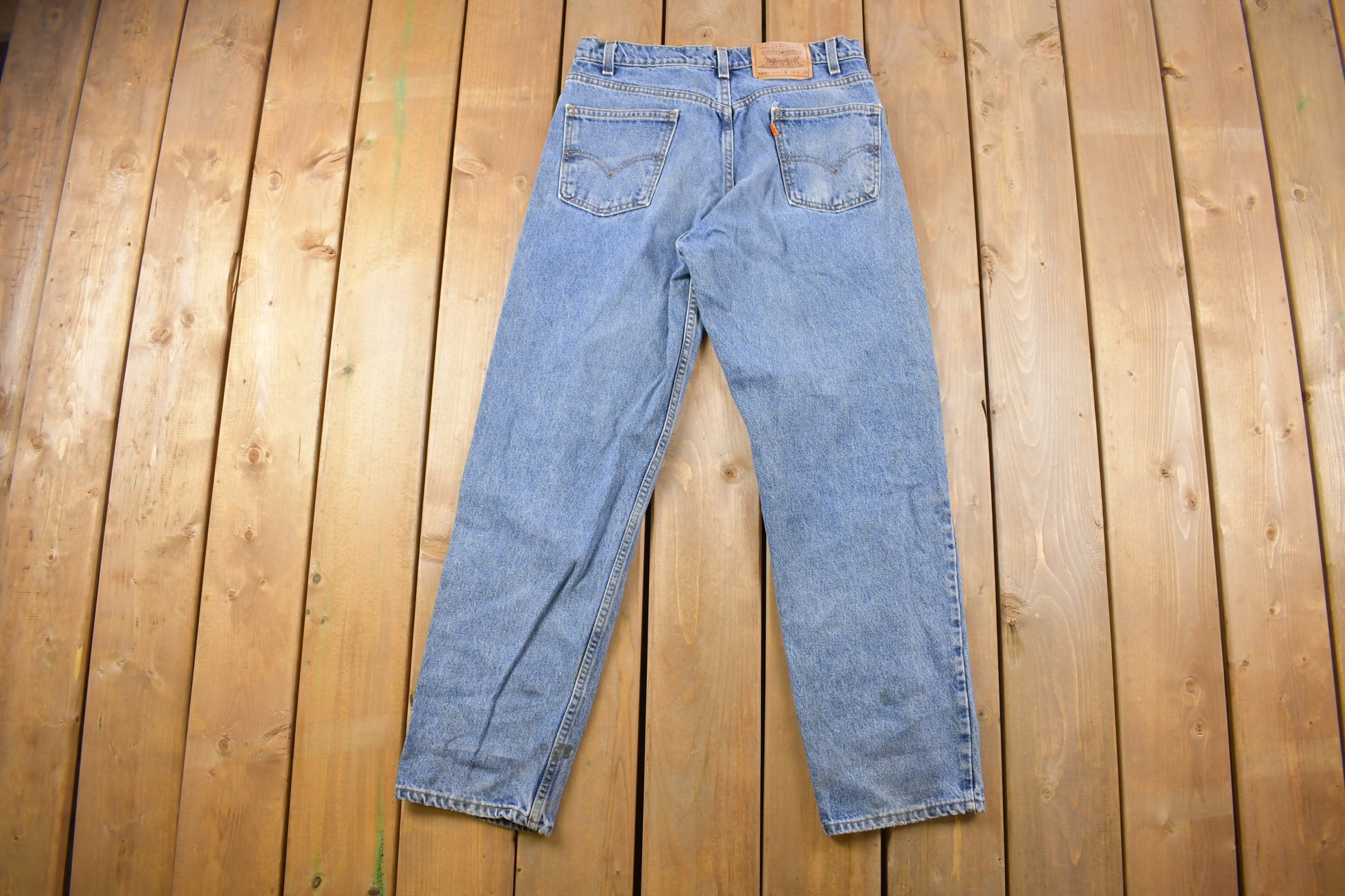 Vintage 1980s Levi's 550 Orange Tab Denim Jeans Size 31 x 30