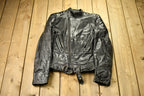 Vintage 1990s Techno Mode Leather Cafe Racer Jacket