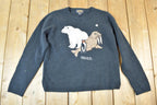 Vintage 1990s Woolrich Wild Arctic Knit Abstract Pattern Crewneck Sweater Mens M